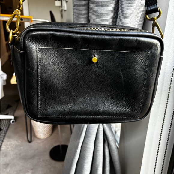 Madewell Black Crossbody Bag with Gold Accents - Picture 5 of 12